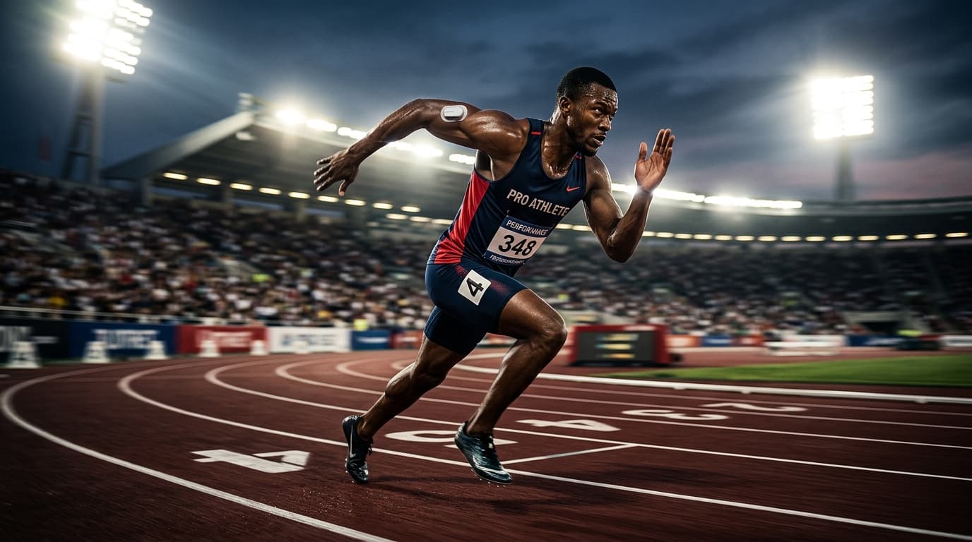 professional athletes using CGM sensors during competitive training