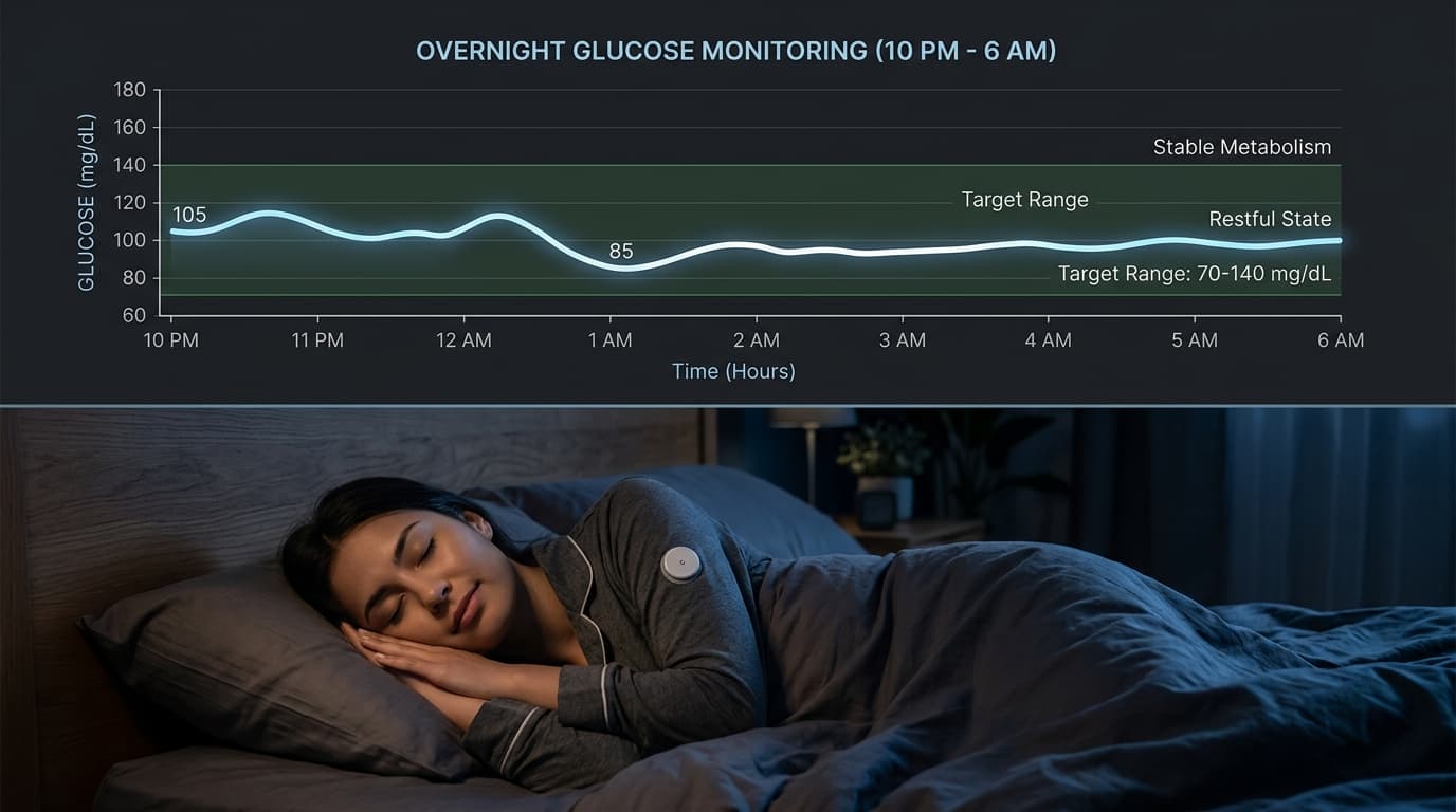 glucose and sleep connection overnight CGM data nocturnal patterns