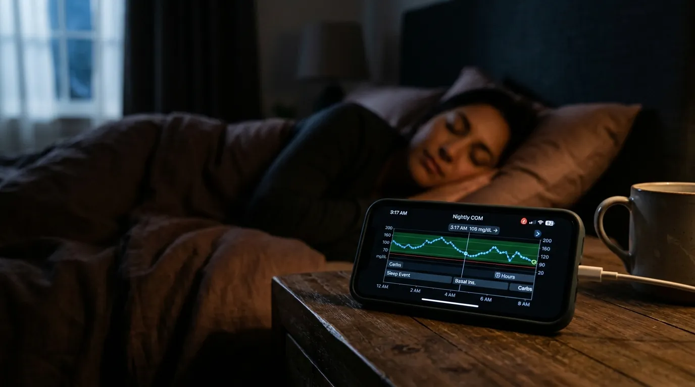 dawn phenomenon CGM graph early morning blood sugar rise before breakfast