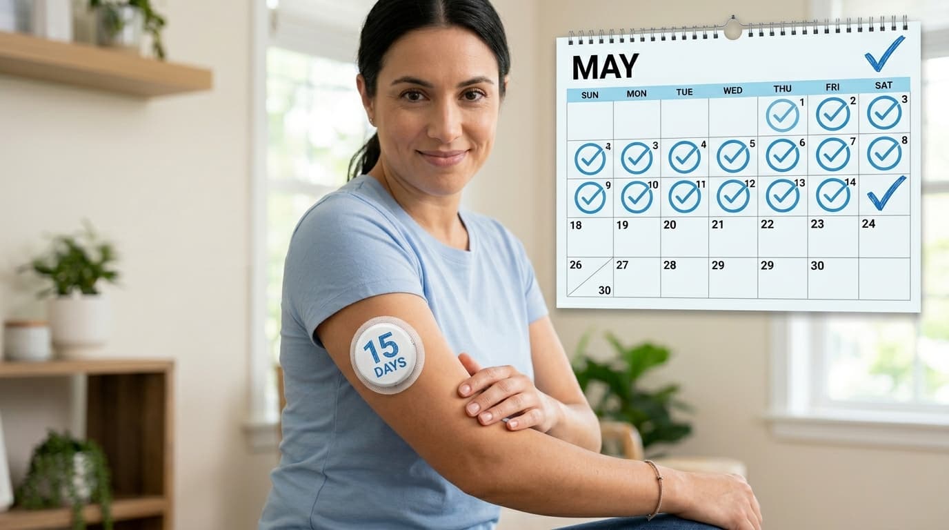 Dexcom G7 15-Day sensor extended 15-day wear time comparison