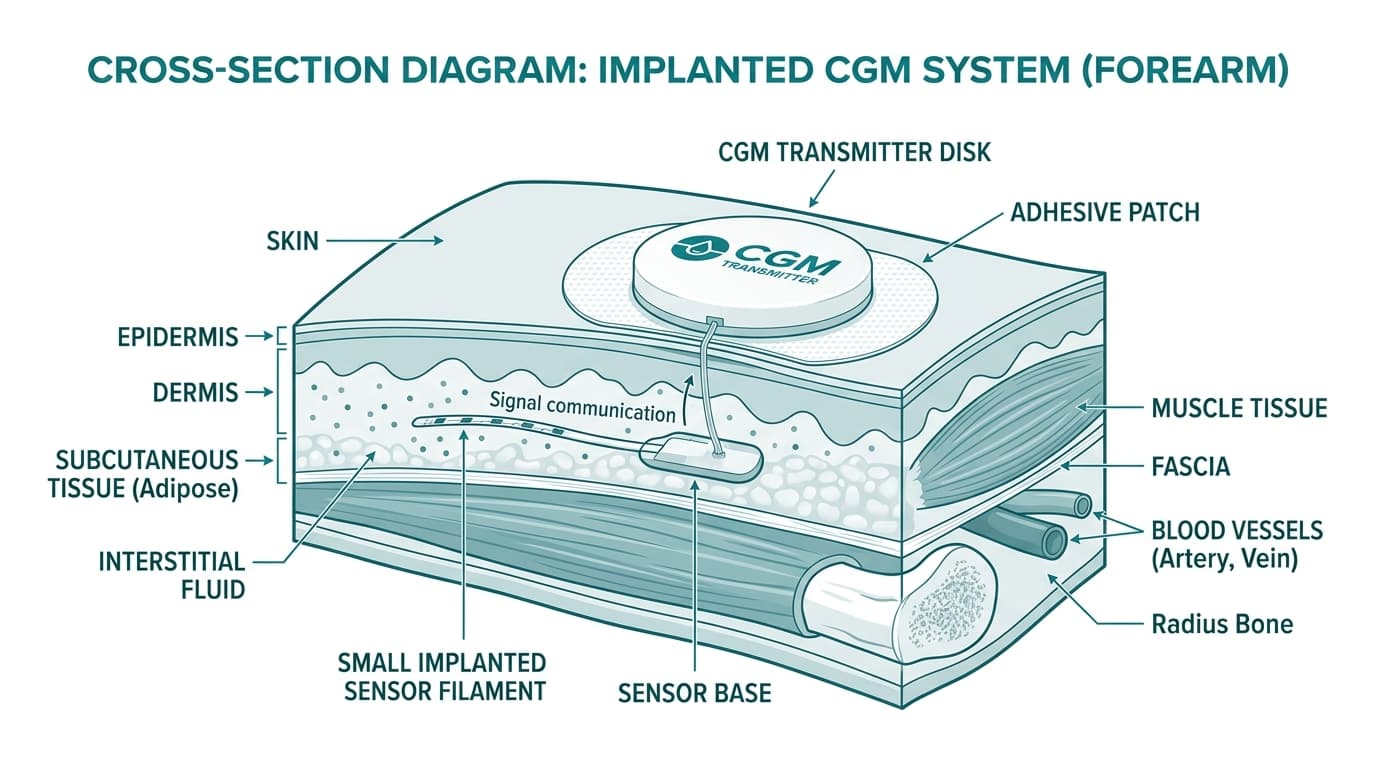 Eversense 365 one-year implantable CGM sensor with 8.5 percent MARD