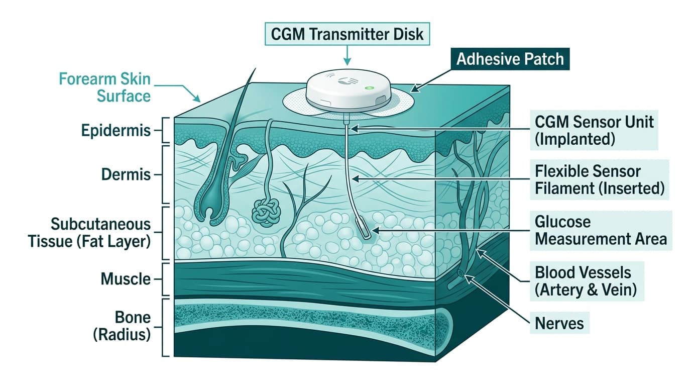 Eversense E3 6-month implantable CGM sensor insertion procedure