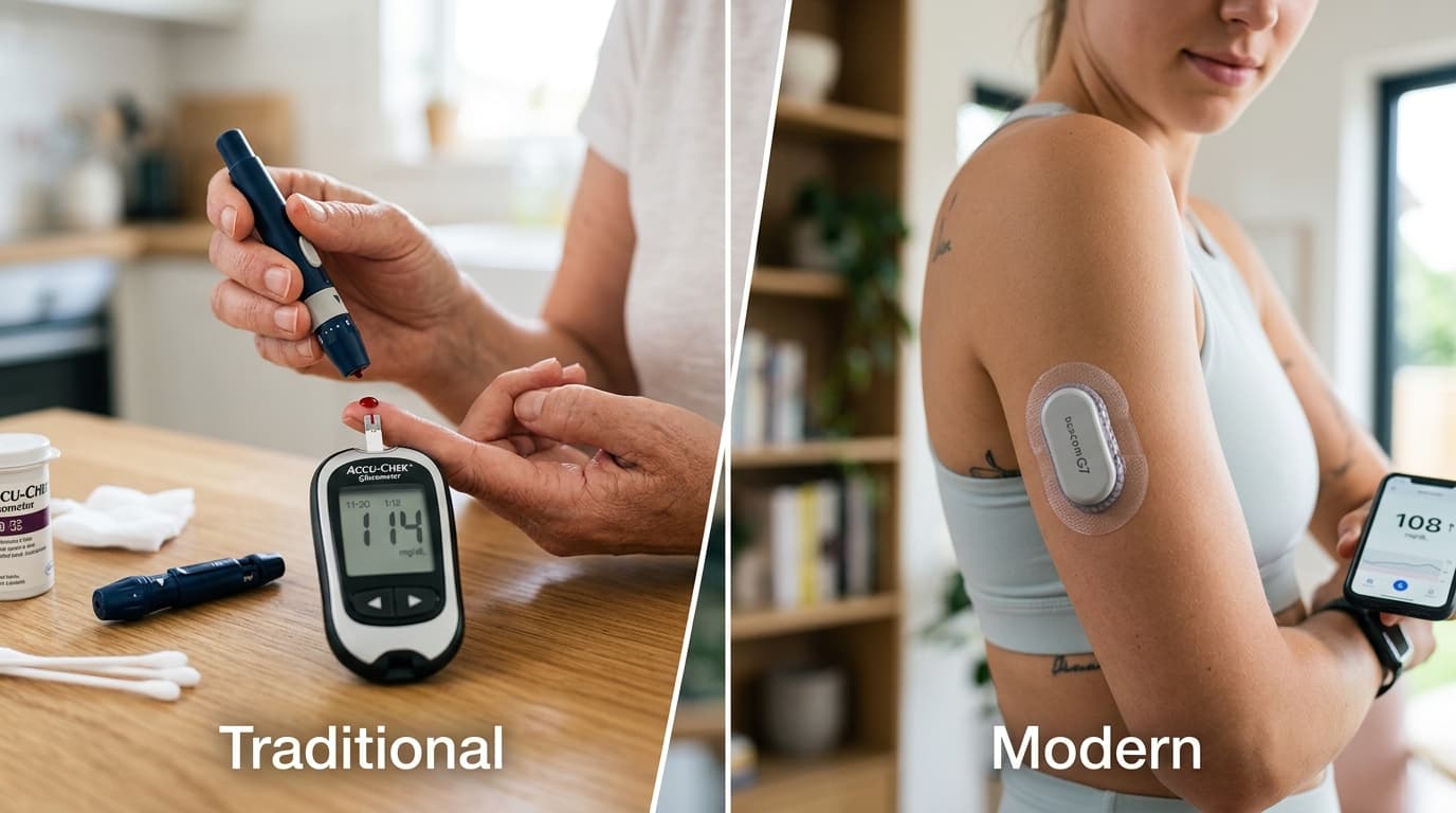 CGM 288 daily readings compared to fingerstick 4-8 daily tests