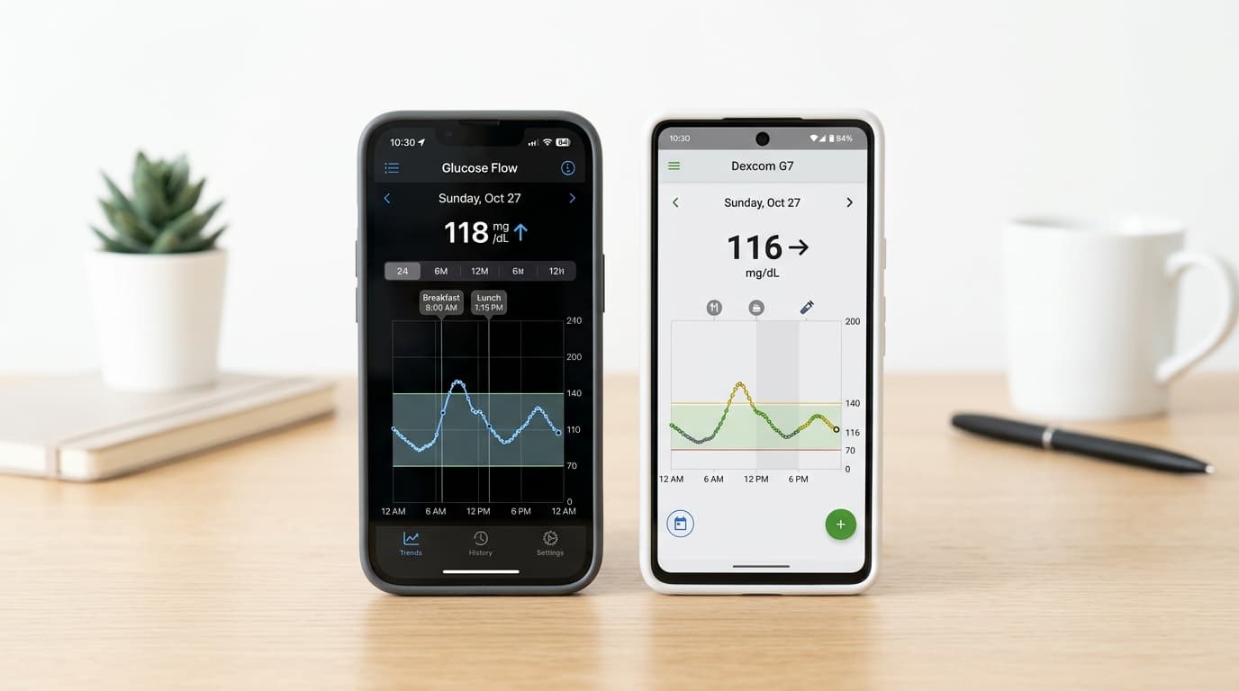 Dexcom G7 versus Stelo prescription CGM compared to OTC biosensor