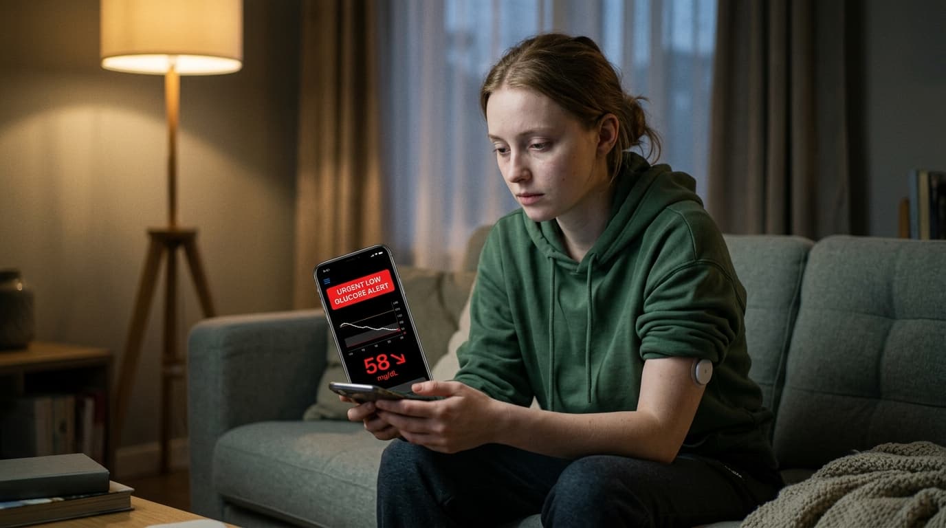 continuous glucose monitor predictive low alert preventing severe hypoglycemia