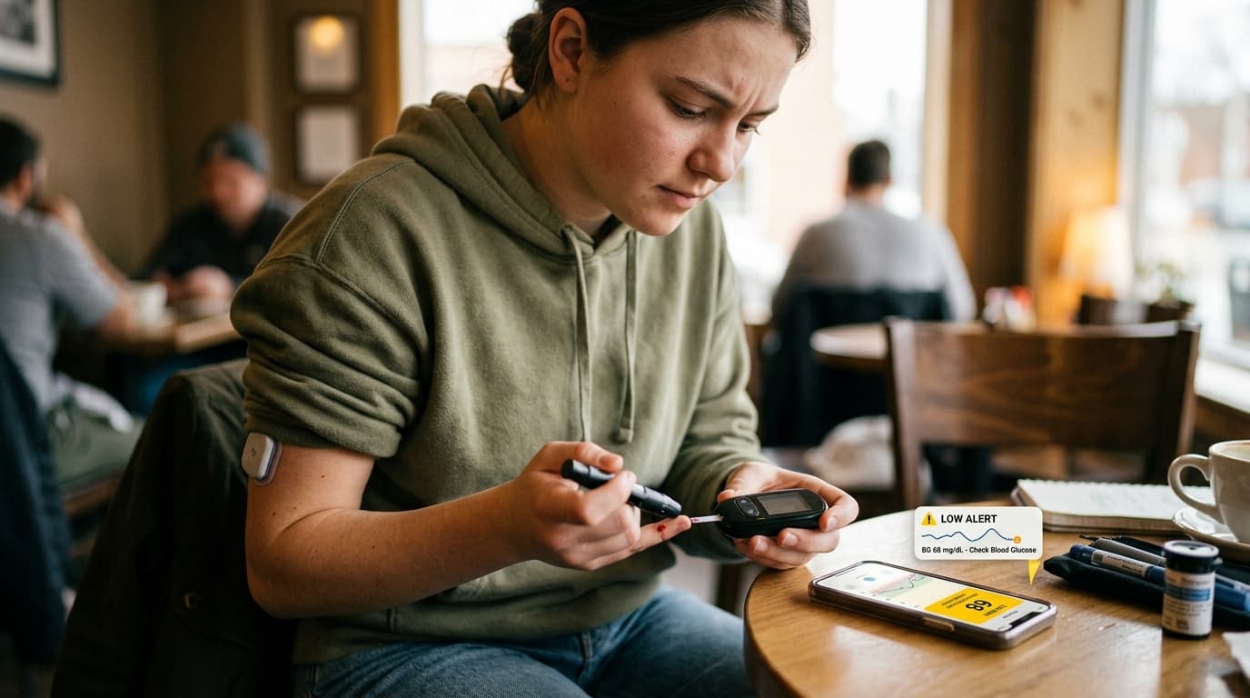 CGM real-time glucose monitoring for type 1 diabetes insulin management