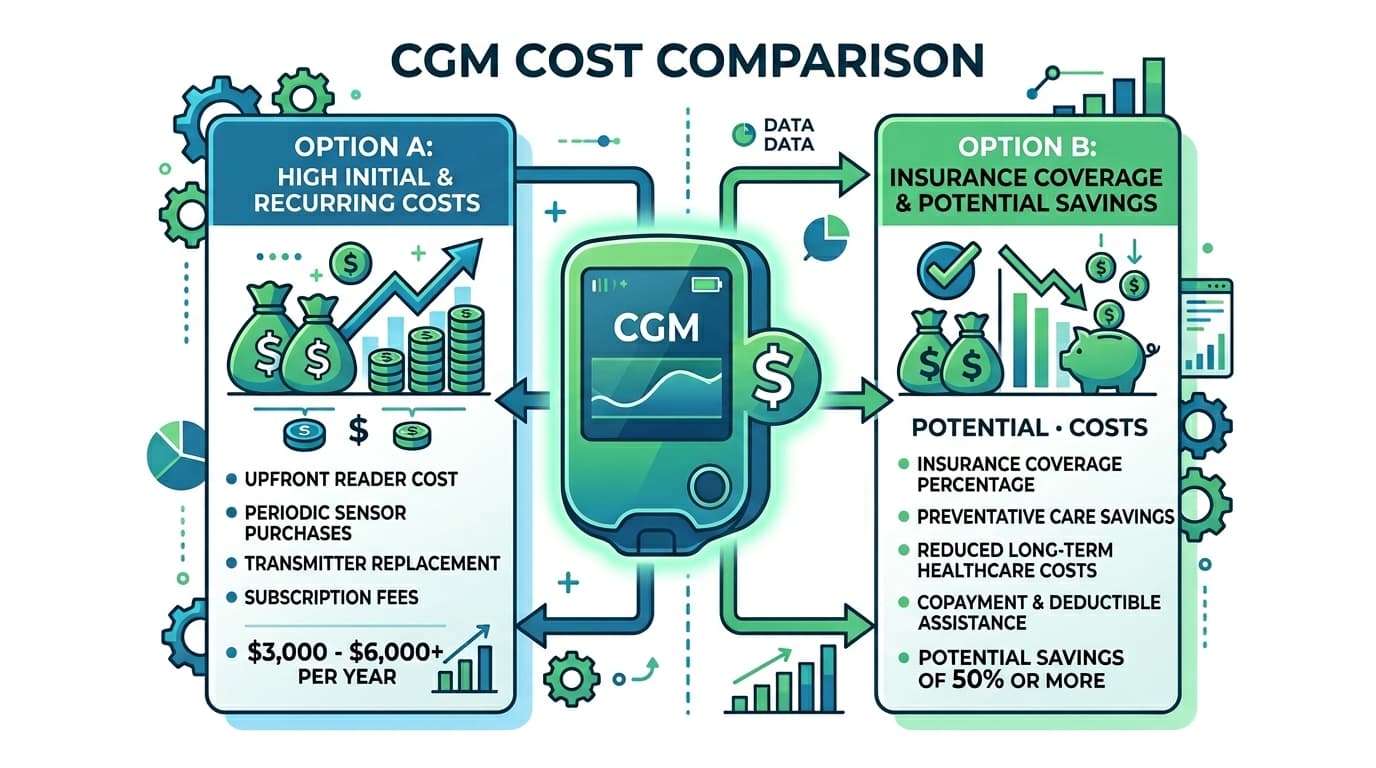 continuous glucose monitor cost overview with pricing tiers and insurance