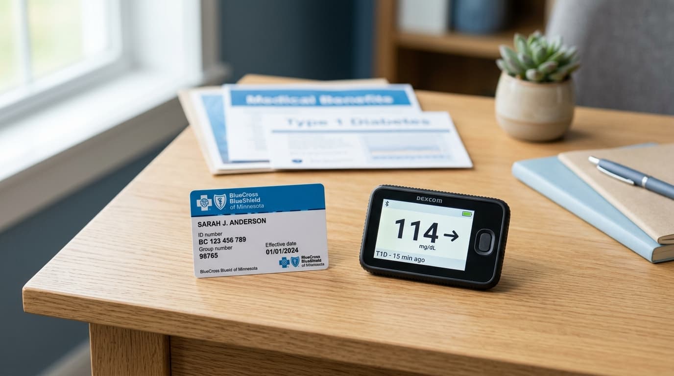 health insurance CGM coverage explanation of benefits document