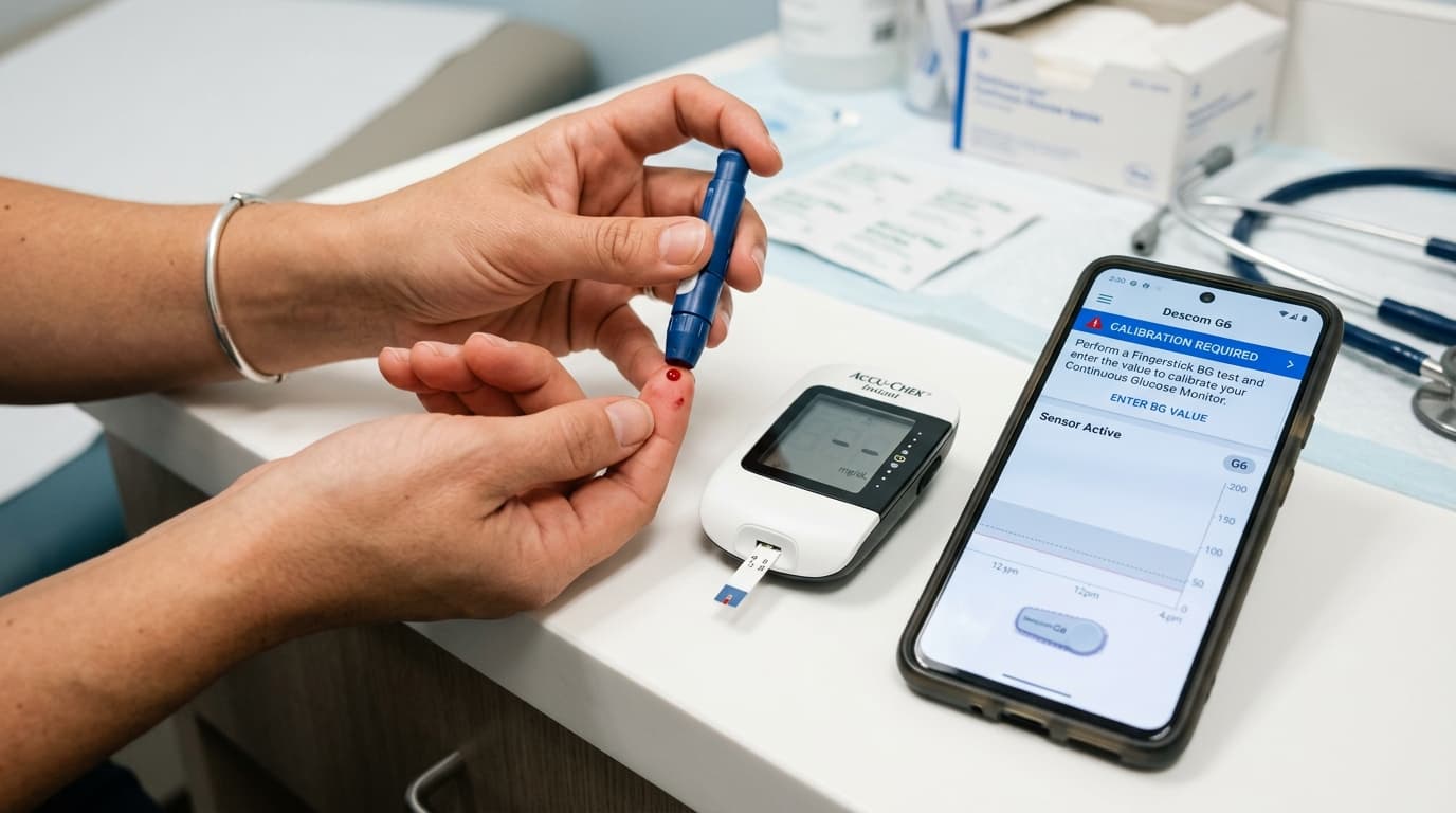 factory-calibrated versus user-calibrated continuous glucose monitor