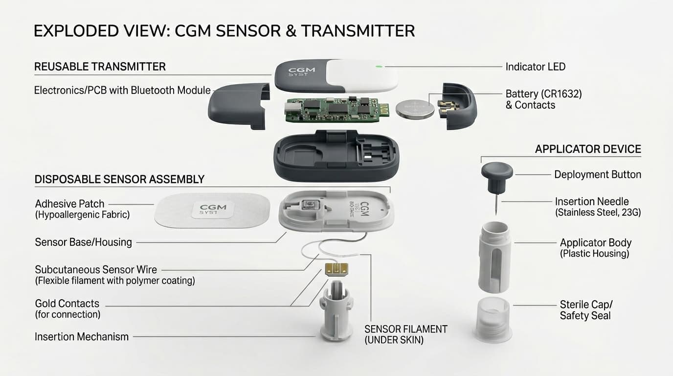 electrochemical sensor glucose oxidase enzyme CGM detection method