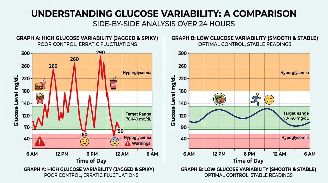 postprandial glucose CGM spike after meal blood sugar response curve
