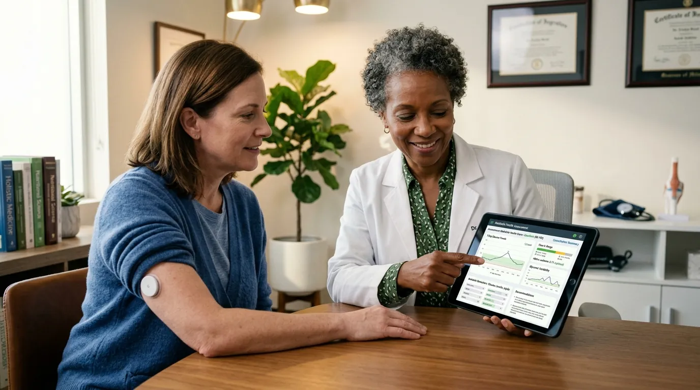 metabolic health assessment with continuous glucose monitor and biomarkers