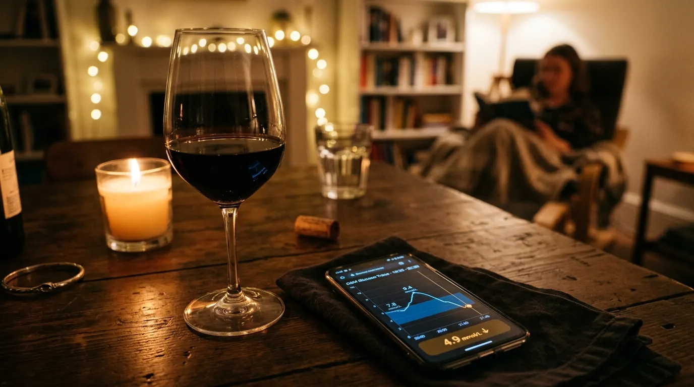 alcohol and blood sugar effect CGM glucose response to alcoholic beverages