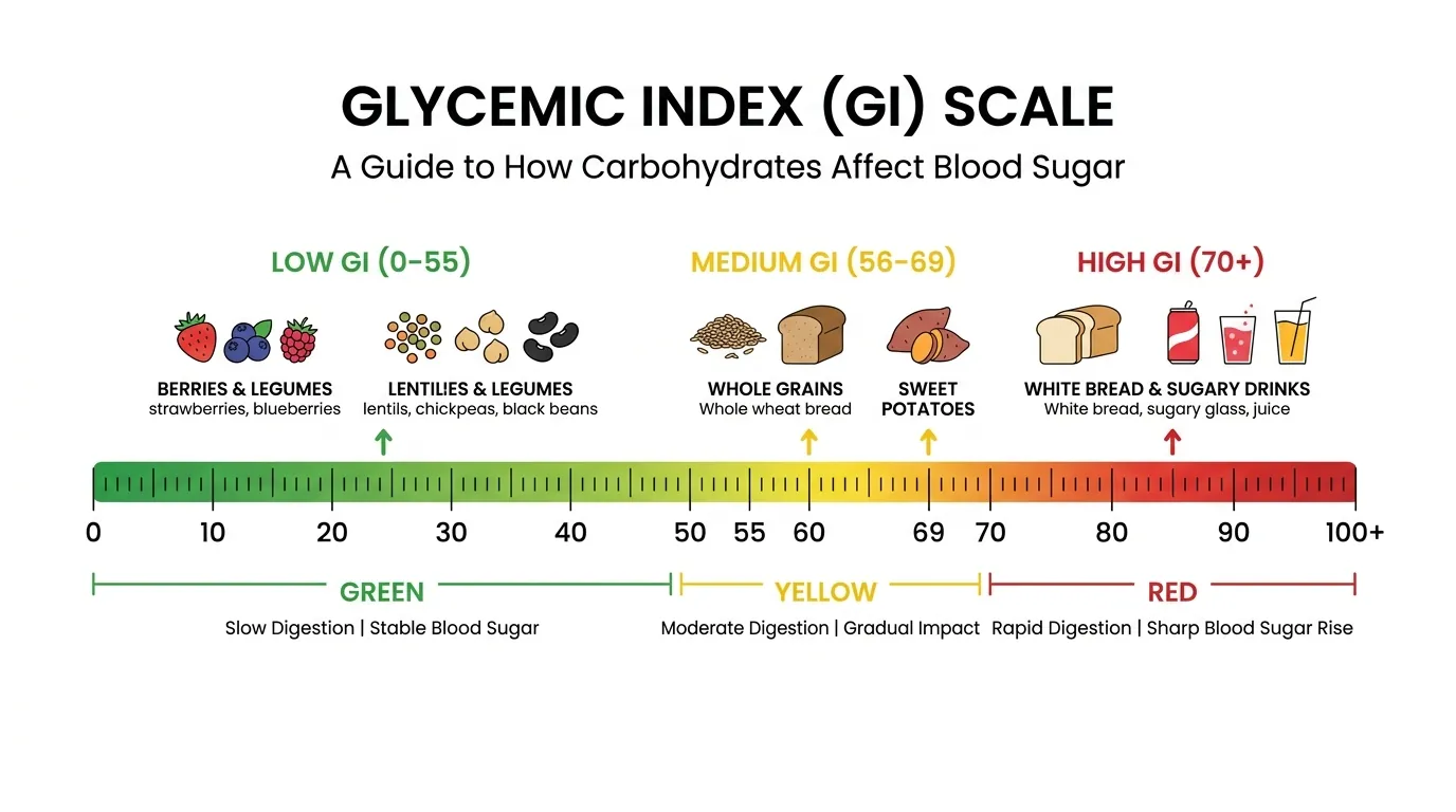 glycemic index scale low medium and high GI food classification