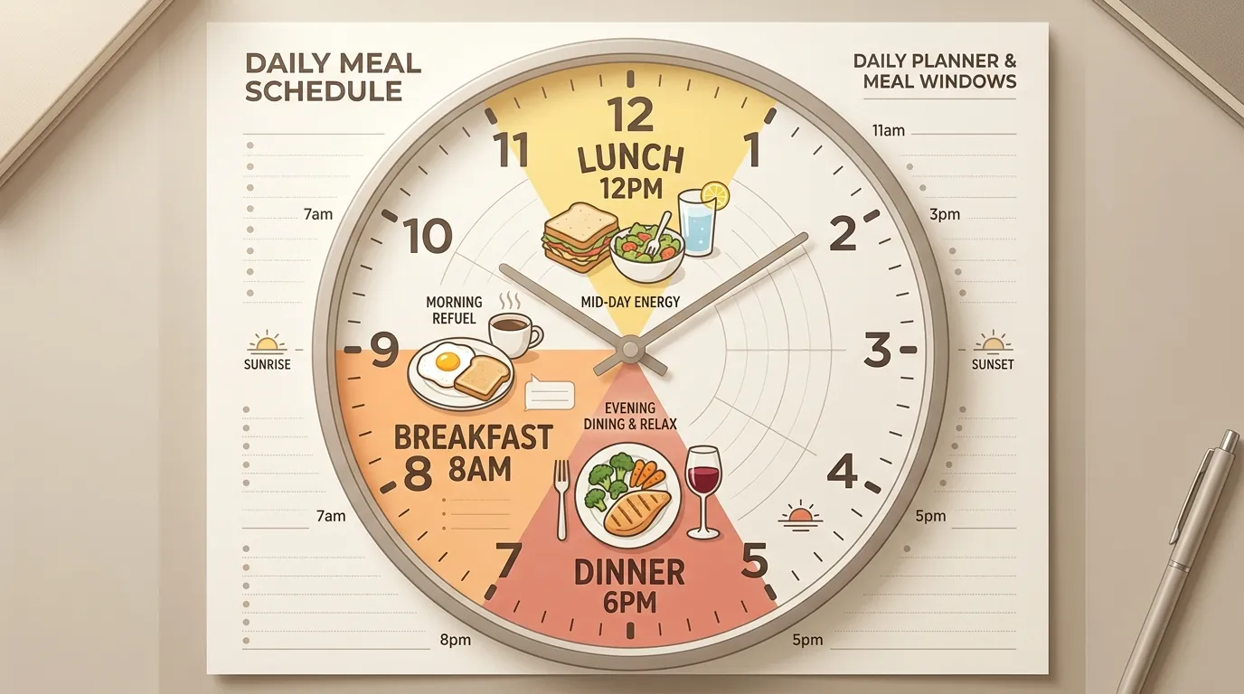 meal timing schedule optimal eating windows for blood sugar and CGM stability