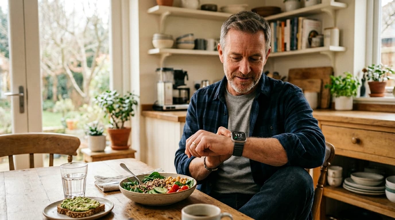 CGM data trends on smartwatch for type 2 diabetes blood sugar tracking