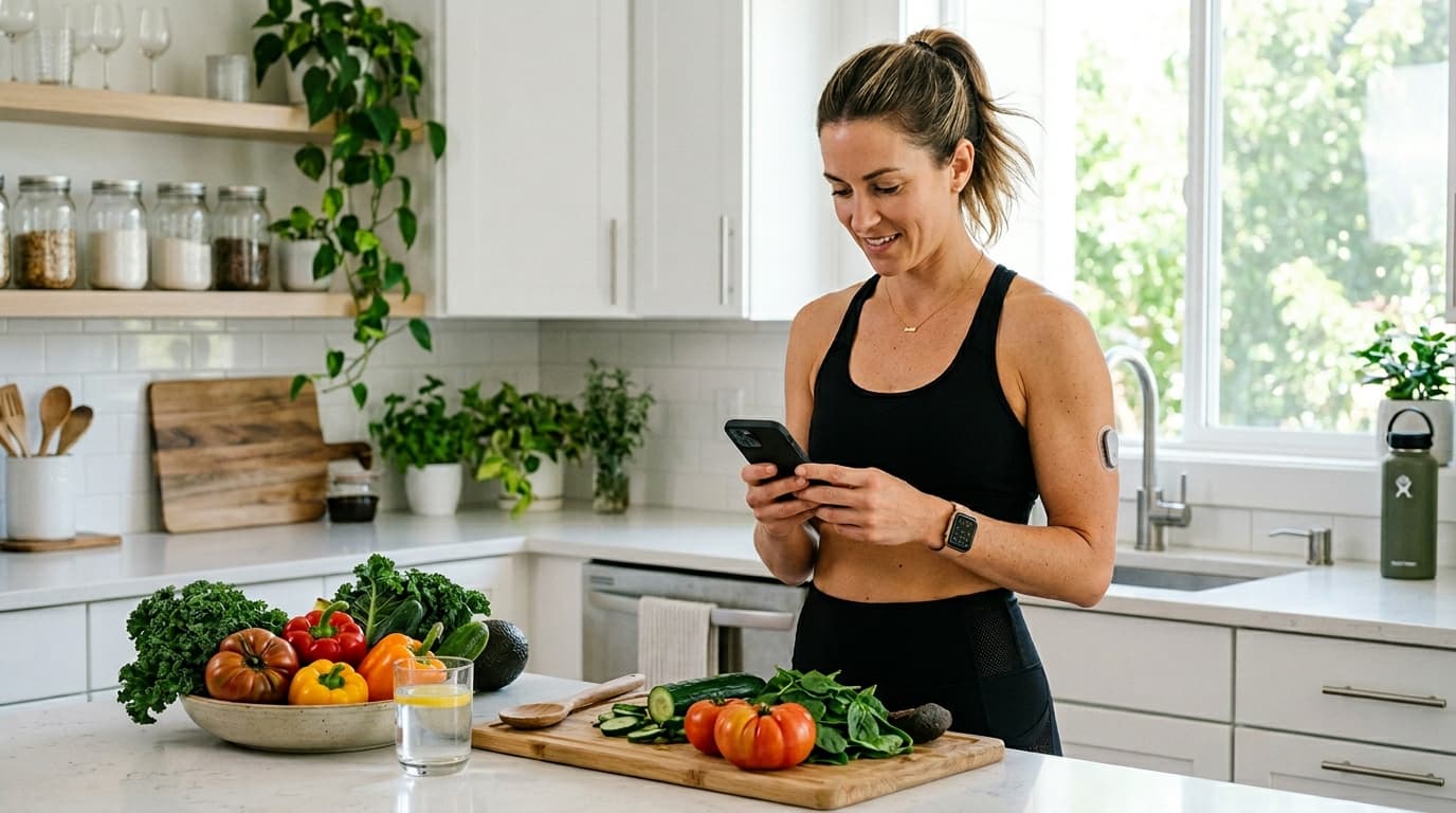 continuous glucose monitor meal logging for weight management goals