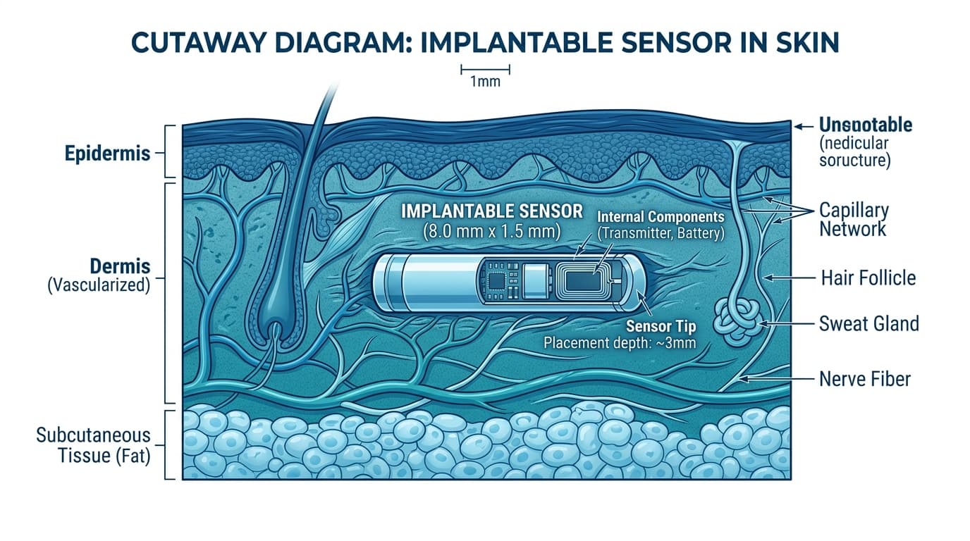 Senseonics Eversense implantable continuous glucose monitor sensor technology