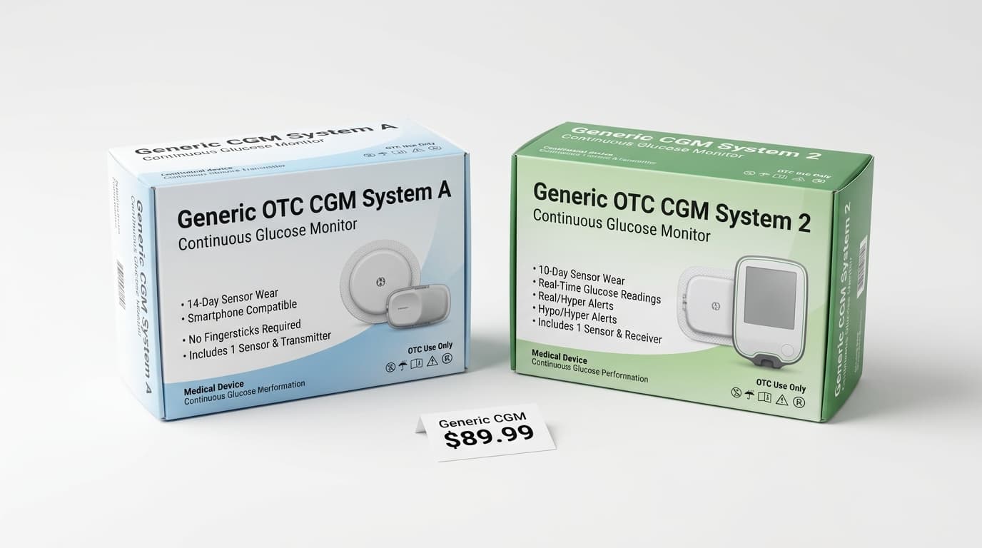 over-the-counter CGM devices Dexcom Stelo and Abbott Lingo comparison