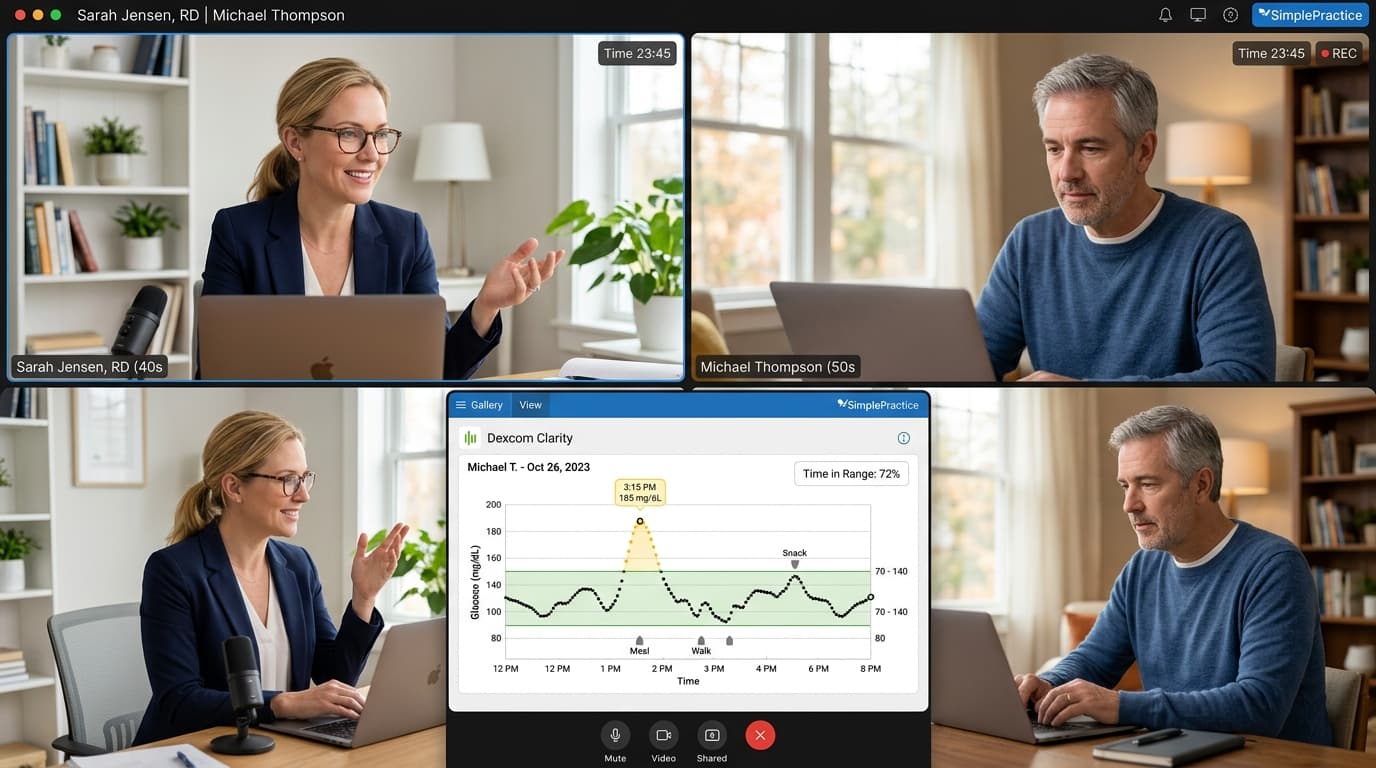 Nutrisense glucose data analysis with dietitian recommendations