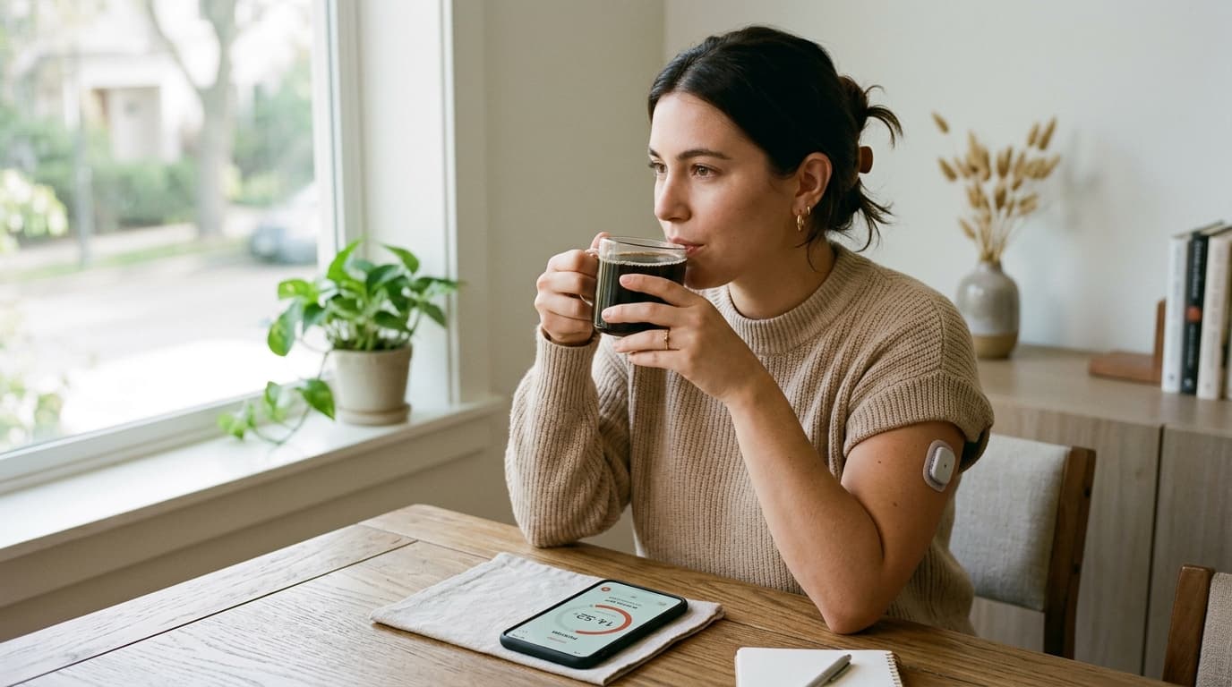 CGM data during 16:8 intermittent fasting showing glucose stability