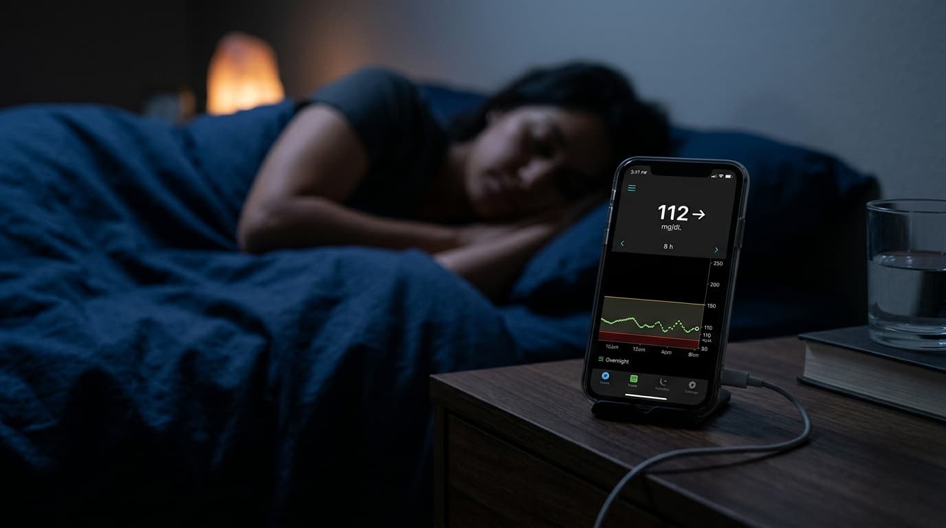 continuous glucose monitor sleep data dawn phenomenon and overnight lows