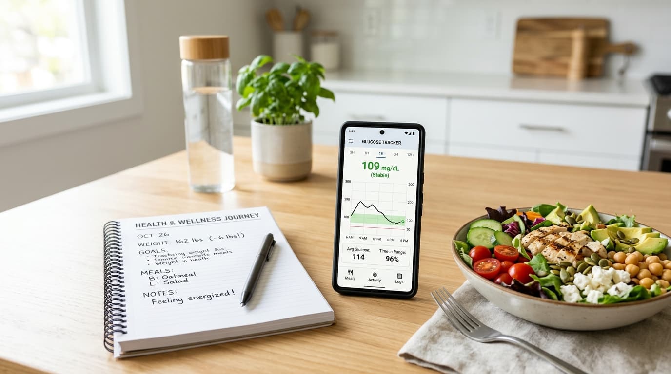 continuous glucose monitor data guiding weight loss meal planning